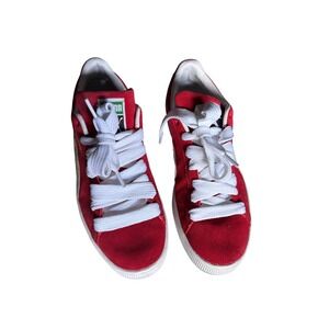 Puma Suede Classic Red Lace Up Sneakers Men's Size 10
